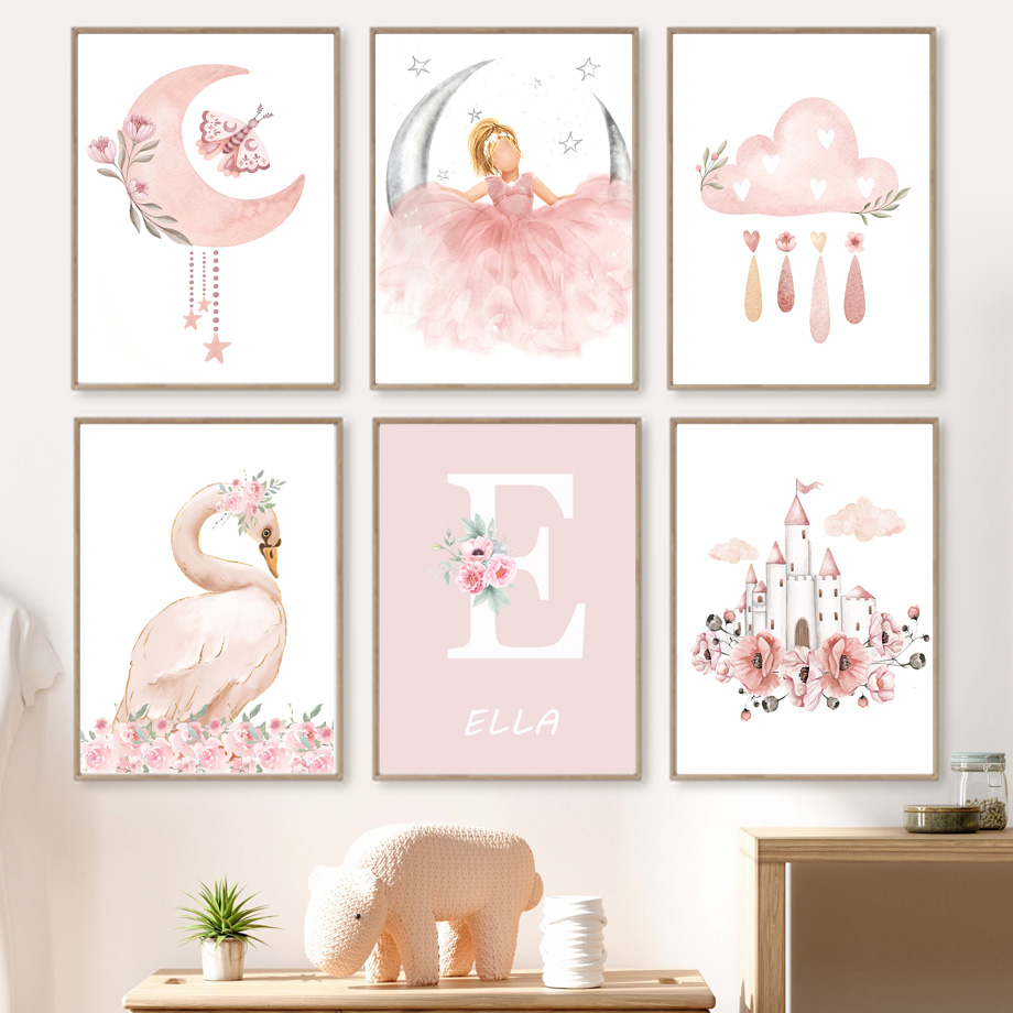 Pembe Melek Kız Güneş Ay Bulut - Baby Nursery Decor Girl incelemesi ve fiyatı